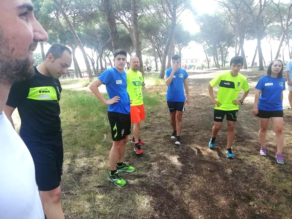 allenamento sott la pineta a montalto di castro